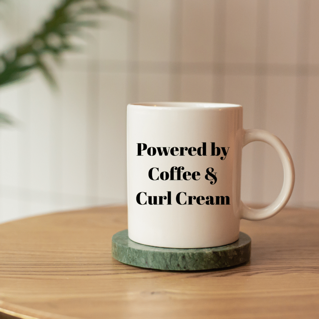 Powered by Coffee & Curl Cream 1 mock up